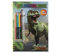 Totum Dino Colouring Book A4, 30 Sheets & 5 Pencils in Green | Size: 1 Pack Totum Green 1 Pack