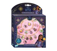 Totum Disney Wish Charm Bracelet Jewellery Craft Set, Make 2 Charm Bracelets with Gold Coloured Links and 18 Glittery Puffy Charms, Suits Ages 4 Years+, 17.5 X 24.5 X 3.5