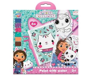 Totum Gabby's Dollhouse Paint with Water Activity Book, Ages 3+