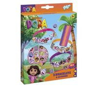 Totum Nickelodeon Dora Charm Bracelet Making Set, 3 Bracelets | 18 Interchangeable Charms, Silicone Bracelets, Mix & Match Design, Ages 3+, Official Licensed
