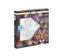 Totum Paint by Number 20x20cm Tiger-24 Pints/4 Brushes | Size: 1 Pack Totum Multicolor 1 Pack
