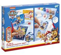 Totum PAW Patrol Craft Set 2 in 1, 3D Cards and A Plaster Making Kit