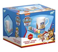 Totum Paw Patrol Paint Your Own Mug Kit - Decorate Your Mug - 8 Piece Set - Includes 1 Ceramic Mug, 6 Paint Jars, 1 Brush - Suitable for 5+