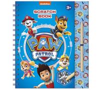 Totum Paw Patrol Scratch Book with Stencils, Glitter Stickers and Scratch Pen for Home & Travel