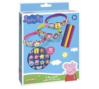 Totum Peppa Pig Jewellery Craft Set, Make 3 Bracelets, with 18 Charms, Suits Ages 3 Years +