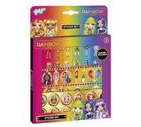 Totum Rainbow High Sticker Set, 3 Pages and Scenery Board, for Creativity, Scrapbooking or Decorating. Suits Ages 3 Years +