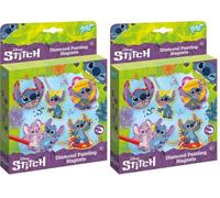 Totum Stitch Diamond Craft and Magnetic Fun: Cute Stitch Designs with Over 800 Colourful Diamond Gems/Keyrings, Disney Arts and Crafts for Boys and Girls 5+ (Pack of 2)
