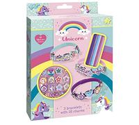 Totum Unicorn Charm Bracelets Craft Kit: Create 3 Colour Bracelets with 18 Cute Unicorn Charms for Children Aged 3+