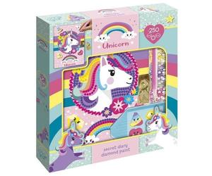 Totum Unicorn Secret Diary Diamond Painting Activity Set Arts Crafts Design Kit
