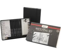 Totum Urban Sketch Set 12 Pieces in Box Size 22.5x14.5cm in Black | Size: 1 Pack Totum Black 1 Pack
