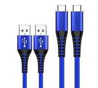 TOTVTOT USB C Cable, 3.1A Type C Charging Cable [2M 2Pack] Fast Charger Lead Braided Cord for S22 S21 S20 S10 S9 S8 A02s A03s A12 A22 A20 A32 A52s A70 A90 Sony Xperia,Huawei P30 P20 Google Pixel LG
