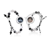 TOTWOO Long Distance Touch Bracelets for Couples, Vibration & Light up for Love Couples Bracelets | Long Distance Relationship Gifts for Girlfriend Bluetooth Pairing Jewelry