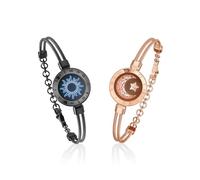 TOTWOO Touch Bracelet for Couple Valentines Day Gifts for Him Her Vibration & Light Up Bracelets Long Distance Gifts for LDR One-to-One Bluetooth Pairing via App