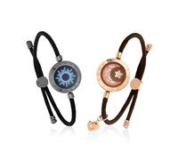 TOTWOO Touch Bracelet for Couple Vibration & Light Up Bracelets Long Distance Gifts for LDR One-to-One Bluetooth Pairing via App