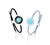 TOTWOO Touch Bracelet for Couple Vibration & Light Up Bracelets Long Distance Gifts for LDR One-to-One Bluetooth Pairing via App Milanrope Candy
