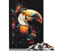 Toucan Bird Animals Puzzles 500 Pieces Wooden Puzzles Puzzles for Adults for Adults& Teenagers Age 12 Years Up 500pcs (52x38cm)