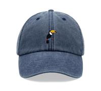 Toucan Bird Baseball Cap Vintage Washed Unisex Dad Hat Adjustable Blue Denim