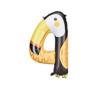 Toucan Bird Foil Balloon Number 4, Animal 4th Birthday Balloon Decoration, Animal Party Number Balloon, Jungle Safari Decorations