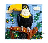 Toucan Building Blocks Set, Wall Art Animals Building Kit, Birds Micro Mini Building Bricks for Home Office, Creative Present for Adults Kids Aged 14+ (1363PCS)