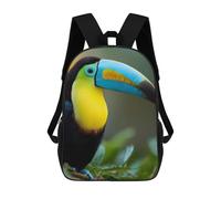 Toucan Colorful Funny 17" Backpack Lightweight Daypack Laptop Bag for Travel Hiking Camping