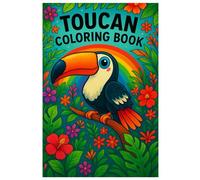 Toucan Coloring Book: 50 Cute and Colorful Tropical Bird Illustrations: Relaxing and Fun Coloring for Kids and Adults