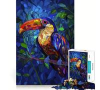 Toucan in Rainforest 1000 Piece Jigsaw Puzzle for Teenagers Brain Challenge Toy Relax Time Precise Cut Art Display 38x52cm