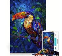 Toucan in Rainforest 1000 Piece Jigsaw Puzzles for Adults Mind Exercise Toy Casual Fun Precision Cut Artistic Gift 50x75cm
