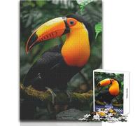 Toucan in Rainforest Jigsaw Puzzles 1000 Pieces for Teenagers Mindful Learning Fun Game Unique Gift for Joyful Celebrations Size 38x52cm