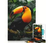 Toucan in Rainforest Jigsaw Puzzles for Adults 1000 Pieces Mental Logic Toy Gentle Relax Firm Cut Santa Wish List 50x75cm