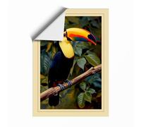 Toucan on Branch Tropical Unframed Wall Art Print A1 (84.1×59.4cm), Wall Decor for Living Room, Bedroom, Office & Home, Art Gift