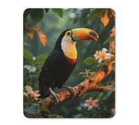 Toucan on The Tree Square Mouse Pad | Durable Rubber Non-Slip Mouse Mat,Portable Computer Accessory for desktops laptops and daily computer-using moments