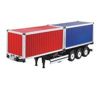 TOUCAN RC HOBBY 1/14 Unpainted 2 * 20ft Container Semi Trailer DIY Tamiya Tractor Truck for Ages 14+