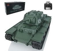 TOUCAN RC HOBBY 1/16 2.4G Henglong Scale 7.0 Plastic Soviet KV-1 RTR RC Tank 3878 360° Turret for Age 14+