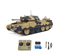TOUCAN RC HOBBY 1/16 2.4G RC Military Tank CoolBank Crusader MK III Wireless Control Battle Tank Model 360° Tower Rotating Smoke Sound Lights RTR Outdoor