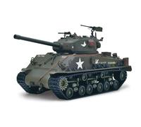 TOUCAN RC HOBBY 1/16 RC Tank RTR Sherman M4A3E8 IR BB Barrel Elevation Smoking Metal Chassis Tracks Road Wheels Machine Gun 360 Degree Rotation