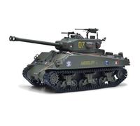 TOUCAN RC HOBBY 1/16 RC Tank Sherman M4A3 360 Rotation IR BB 76MM Barrel Elevation Smoke Unit Metal Chassis Tracks Remote Control Road Wheels