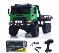 TOUCAN RC HOBBY 1/18 Remote Control Flatbed Truck 6 * 6 Electric RC Off Road Vehicle Model Metal Chassis Gear Light System Flysky Radio No Sounds for Adult