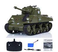 TOUCAN RC HOBBY 1/30 Heng Long RC Battle Tank Sherman M4A3 3841-01 2.4G Remote Control Tanks Shipped from UK warehouse Advanced model Outdoor gifts
