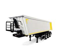 TOUCAN RC HOBBY 3 Axles Stainless Steel Hydraulic Semi Trailer with Supported Leg Light System for 1/14 DIY Tamiya Remote Control Tractor Truck