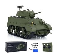 TOUCAN RC HOBBY Heng Long Toucan RC Hobby 1/16 Scale RTR Tank US Stuart M5A1 British VI Light Tank High Speed Sound Lights