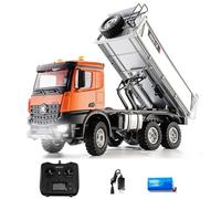 TOUCAN RC HOBBY HUINA 1:14 1598 Remote Control Dump Truck 6×6 Engineering Transport Vehicle 14 Channel Lifting Rod Dump Truck Hheadlight Sound Battery 2.4G Remote Control Toy Model