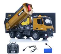 TOUCAN RC HOBBY HUINA 1/14 Electric RC Dump Truck 573 Remote Control Tipper Model Vehicle Flowing Water Light Sound Effect 2.4G Radio Battery