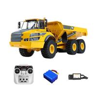 TOUCAN RC HOBBY Metal DoubleE 1/16 Remote Control Dumper 6WD Electric Remote Control Truck Model 10kg Max Load Open Door