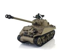 TOUCAN RC HOBBY Pro.Edition RTR Henglong 1/16 TK7.0 M4A3 Sherman RC Tank 3898 Barrel Recoil 360° Metal BB Airsoft Smoke Effect IR Battle with Sticter for Ages 14+