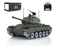 TOUCAN RC HOBBY Tongde 1/16 Remote Control Tank M24 Chaffee Infrared Metal Upgraded Wheeled Recoil Barrel Gun Barrel Telescopic Original Spray Paint Toy