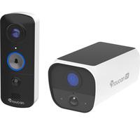 TOUCAN S5 2K Quad HD Wireless Security Camera & V3 Video Doorbell & Chime Bundle, White