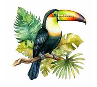 Toucan Stickers, Forest Animal Mugs & Cups, Covering Marks, Car Bumpers, Shower & Tile, Wall Decor, Toilets & More, Hardwearing Peel & Stick Waterproof 0% Transparency (Forest07)