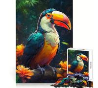 Toucan Tango in The Jungle Hard Jigsaw Puzzle for Adults 1000 Pieces Brain Development Peaceful Fun Clean Join (38x26cm)