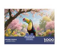 Toucan Tropical Bird Art for Adults Fun 1000 Pieces Animal Jigsaw Puzzles Education Game Stress Relief Toy Intellectual Game Home Decoration Challenge Educational 38x26cm/1000pcs