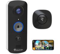 TOUCAN V3 1296p WiFi Video Doorbell & Chime, Black